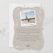 私たちの初めてのクリスマスが一緒に黒いスクリプト写真 シーズンカード (裏面)