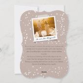 私たちの初めてのクリスマスが一緒に黒いスクリプト写真 シーズンカード (裏面)