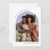 私たちの初めてのクリスマスが家族の写真カード シーズンカード (正面/裏面)