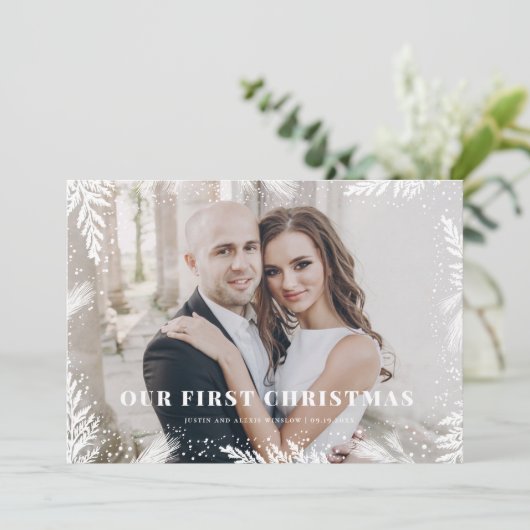 私たちの初めてのクリスマスが新しくクリスマスカードを買いました シーズンカード (スタンド正面)