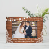 私たちの初めてのクリスマスさんミセス・カー素朴ド シーズンカード (スタンド正面)