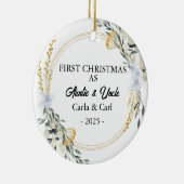 私たちの初めてのクリスマスとして叔母と叔父、ニュー叔母 セラミックオーナメント (右)