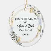 私たちの初めてのクリスマスとして叔母と叔父、ニュー叔母 セラミックオーナメント (左)