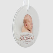 私たちの初めてのクリスマスとして祖父母バラゴールドフォイル オーナメント (正面)