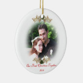私たちの初めてのクリスマスのオーナメント セラミックオーナメント (右)