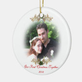 私たちの初めてのクリスマスのオーナメント セラミックオーナメント (左)