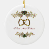 私たちの初めてのクリスマスのオーナメント セラミックオーナメント (裏面)