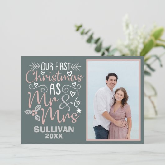 私たちの初めてのクリスマスのクリスマスカード (スタンド正面)