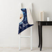 私たちの初めてのクリスマスのベビーマザーブルー シェルパブランケット (インサイチュ)