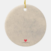 私たちの初めてのクリスマスのヴィンテージカップル セラミックオーナメント (裏面)