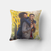 私たちの初めてのクリスマスの一緒カスタムに写真 クッション (裏面)