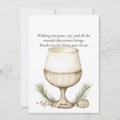 私たちの初めてのクリスマスの一緒素朴写真 シーズンカード (裏面)