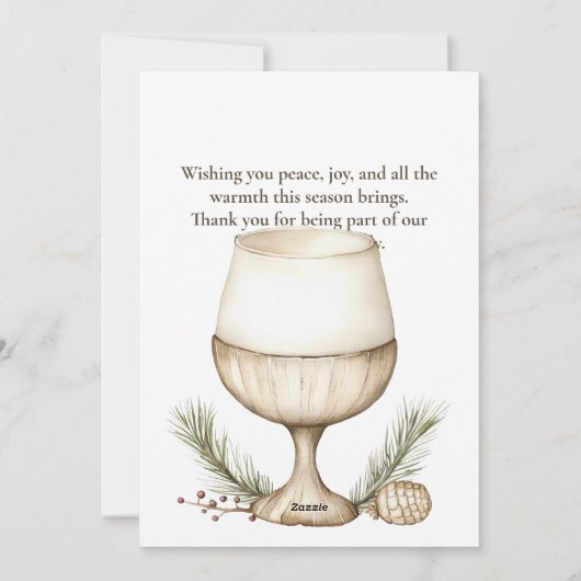 私たちの初めてのクリスマスの一緒素朴写真 シーズンカード (裏面)