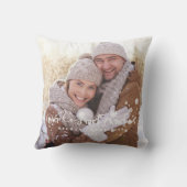 私たちの初めてのクリスマスの両面フォトホリデー クッション (裏面)