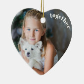 私たちの初めてのクリスマスの写真 セラミックオーナメント (右)