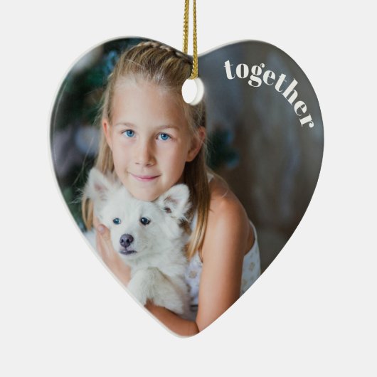 私たちの初めてのクリスマスの写真 セラミックオーナメント (右)
