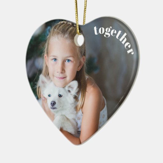 私たちの初めてのクリスマスの写真 セラミックオーナメント (左)