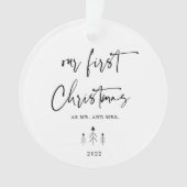 私たちの初めてのクリスマスの写真Mr.とMrs.Photo オーナメント (正面)