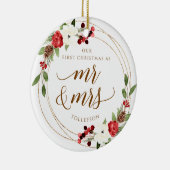 私たちの初めてのクリスマスの新しいクリスマスオーナメント セラミックオーナメント (右)