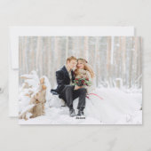 私たちの初めてのクリスマスの新しいホリデーフォトカード シーズンカード (裏面)