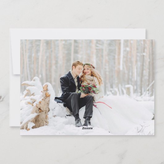 私たちの初めてのクリスマスの新しいホリデーフォトカード シーズンカード (裏面)