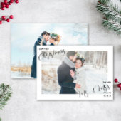 私たちの初めてのクリスマスの新しい写真 シーズンカード