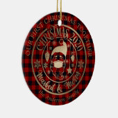 私たちの初めてのクリスマスの流行病メリーのマスク写真 セラミックオーナメント (右)