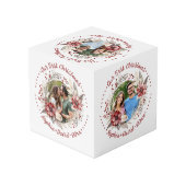 私たちの初めてのクリスマスの花の結婚写真キューブ フォトキューブ (裏面アングル)