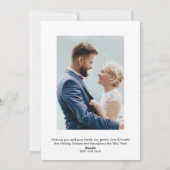 私たちの初めてのクリスマスのMr.&ミセス・ホリデー・フォトカード シーズンカード (裏面)