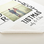 私たちの初めてのクリスマスはカップル名の写真を追加ミニマル シェルパブランケット (3/4)