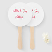 私たちの初めてのクリスマスはカップル名の文字メッセージを追加 ハンドファン (正面&裏面)