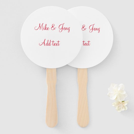 私たちの初めてのクリスマスはカップル名の文字メッセージを追加 ハンドファン (正面&裏面)