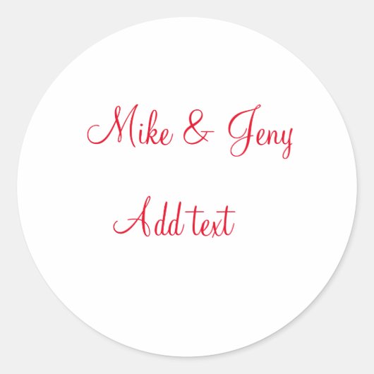 私たちの初めてのクリスマスはカップル名の文字メッセージを追加 ラウンドシール (正面)