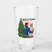 私たちの初めてのクリスマスはカップル結婚したである タンブラーグラス (正面)