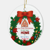 私たちの初めてのクリスマスはクリスマス夫妻 セラミックオーナメント (左)