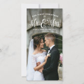 私たちの初めてのクリスマスはミスターとミセスの新しい写真として シーズンカード (正面)