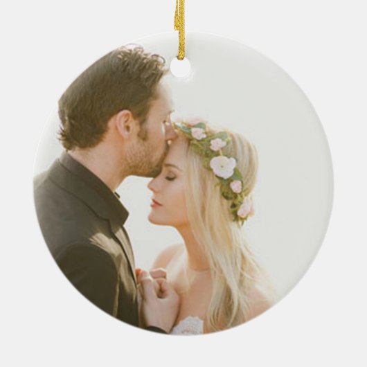 私たちの初めてのクリスマスはミスター・アンド・ミセス・フローラリース セラミックオーナメント (裏面)