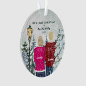 私たちの初めてのクリスマスはミスター・アンド・ミセス・ホリデー オーナメント (正面)