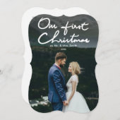 私たちの初めてのクリスマスはミスター・アンド・ミセス | 休日の写真 シーズンカード (正面/裏面)
