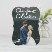 私たちの初めてのクリスマスはミスター・アンド・ミセス | 休日の写真 シーズンカード (スタンド正面)