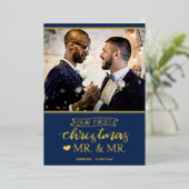 私たちの初めてのクリスマスはミスター・ミスター・ゲイ結婚ズ 箔シーズンカード (立ち正面)