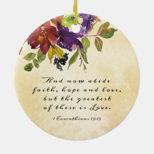 私たちの初めてのクリスマスはミスター&ミセスの聖書結婚として セラミックオーナメント (裏面)