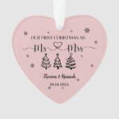 私たちの初めてのクリスマスはミセスの結婚デート オーナメント (正面)