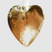 私たちの初めてのクリスマスはミセス結婚の写真 オーナメント (正面)