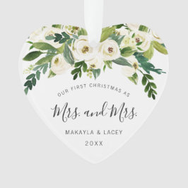 私たちの初めてのクリスマスはミセス・アンド・ミセス・フォト・レズビアン オーナメント