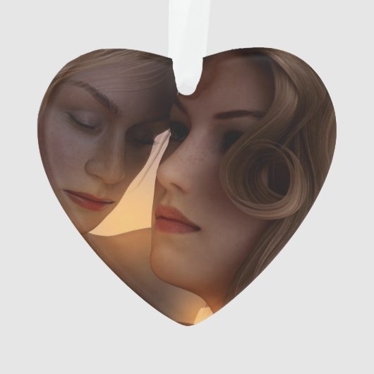 私たちの初めてのクリスマスはミセス・アンド・ミセス・フォト・レズビアン オーナメント (裏面)