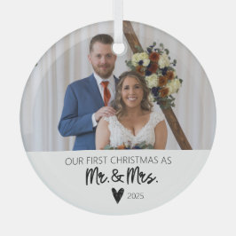 私たちの初めてのクリスマスはミセス・オーナメント ガラスオーナメント