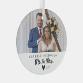 私たちの初めてのクリスマスはミセス・オーナメント ガラスオーナメント (正面右)
