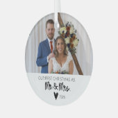 私たちの初めてのクリスマスはミセス・オーナメント ガラスオーナメント (正面左)