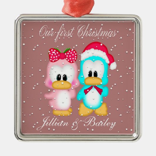 私たちの初めてのクリスマスはミセス・オーナメント メタルオーナメント (正面)